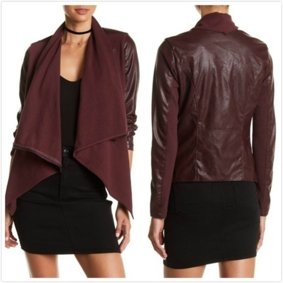 BLANKNYC Denim‎ Private Practice Faux Leather Moto Jacket Size XS - Picture 1 of 6